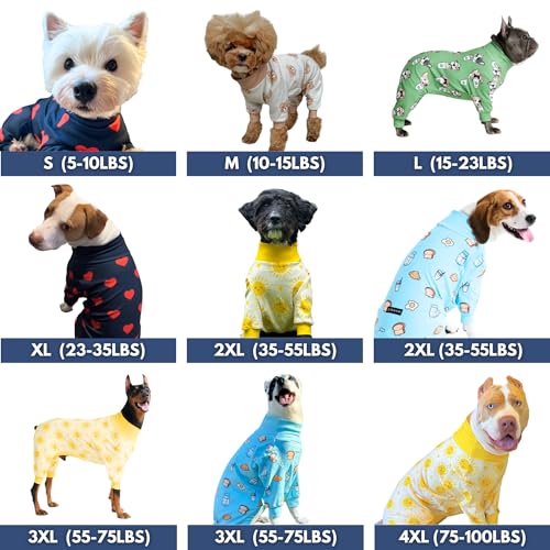 Image of Spark Paws Dog Pajama, Dog Recovery Suit Male, Onesie, Ultra-Soft and 4-Way Stretch, for Small Medium and Large Breeds - Snowy Polar Bear - L