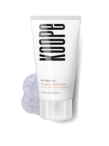 Koope Gel de lavado facial, limpiador para todo tipo de piel, suave, sin jabón, pH equilibrado, removedor de maquillaje con aminoácidos de avena,