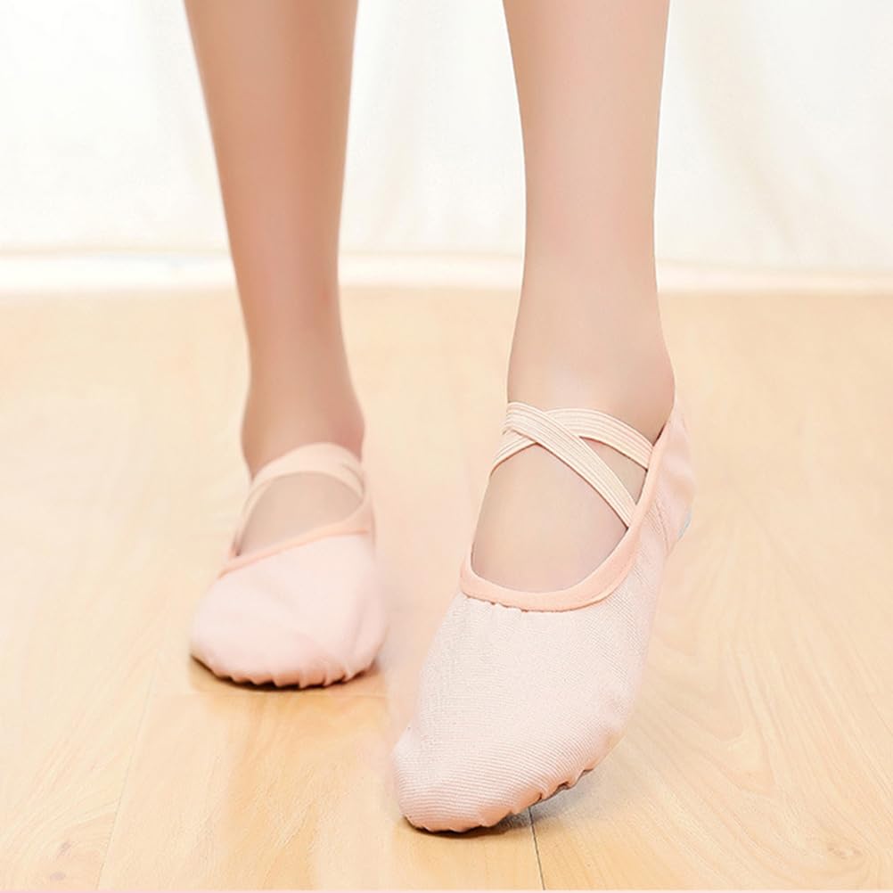 Healifty Zapatos de Baile de Suela Blanda Zapatos Deportivos de Gimnasio de Yoga Talla Libre 44 Tamaño Transpirable para Estudiantes Mujeres Damas Niñas