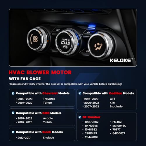 Image of KELOKE Rear AC Heater Blower Motor for Chevy Cadillac Buick & GMC Models