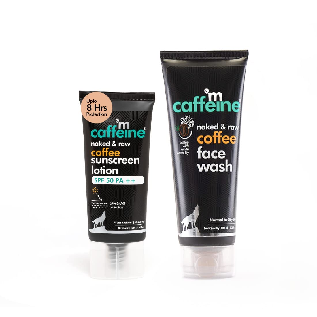mCaffeine Daily Sun Protection Kit with Coffee Face Wash & Coffee SPF 50 PA++ Sunscreen Lotion | Deeply Cleanses, Protects & Repairs UV Damage,…