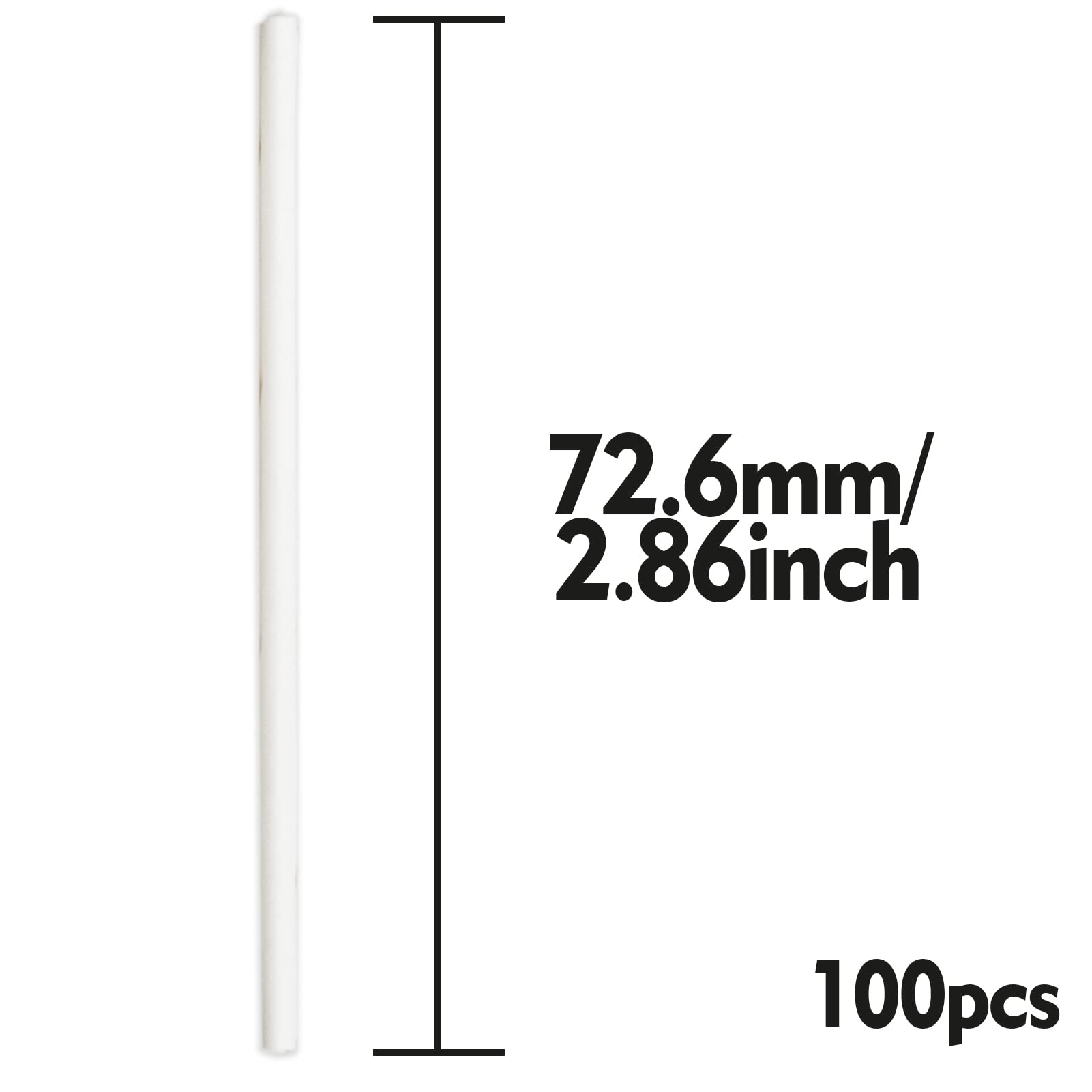Bâtonnets en papier pour décoration de gâteau 7,3 cm Lot de 100