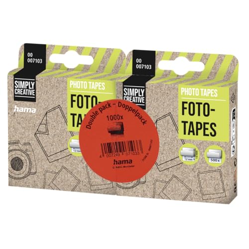 Hama Fototapes 1.000 Stück (2 x 500 Fotokleber, doppelseitig...