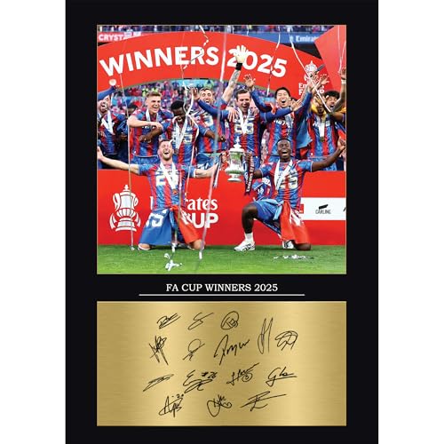 Palace FA Cup Winners Gift Signed A4 Print Display Unframed Palace Gifts For Boys Digitally Reproduced Signature Palace Gifts For Men FA Cup Winners 2025