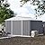 Patiolife 10x10 FT Outdoor Storage Shed, Large Metal Shed with Lockable Door & Sloping Roof, Steel Tool Shed for Backyard Patio Lawn, Grey