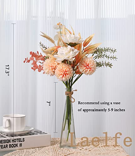 Laelfe Artificial Flowers Bouquet For Vase - Fake Silk Flower For Home Party Shelf Wedding Decoration Faux Floral Arrangements(Champagne Pink) #TOP4