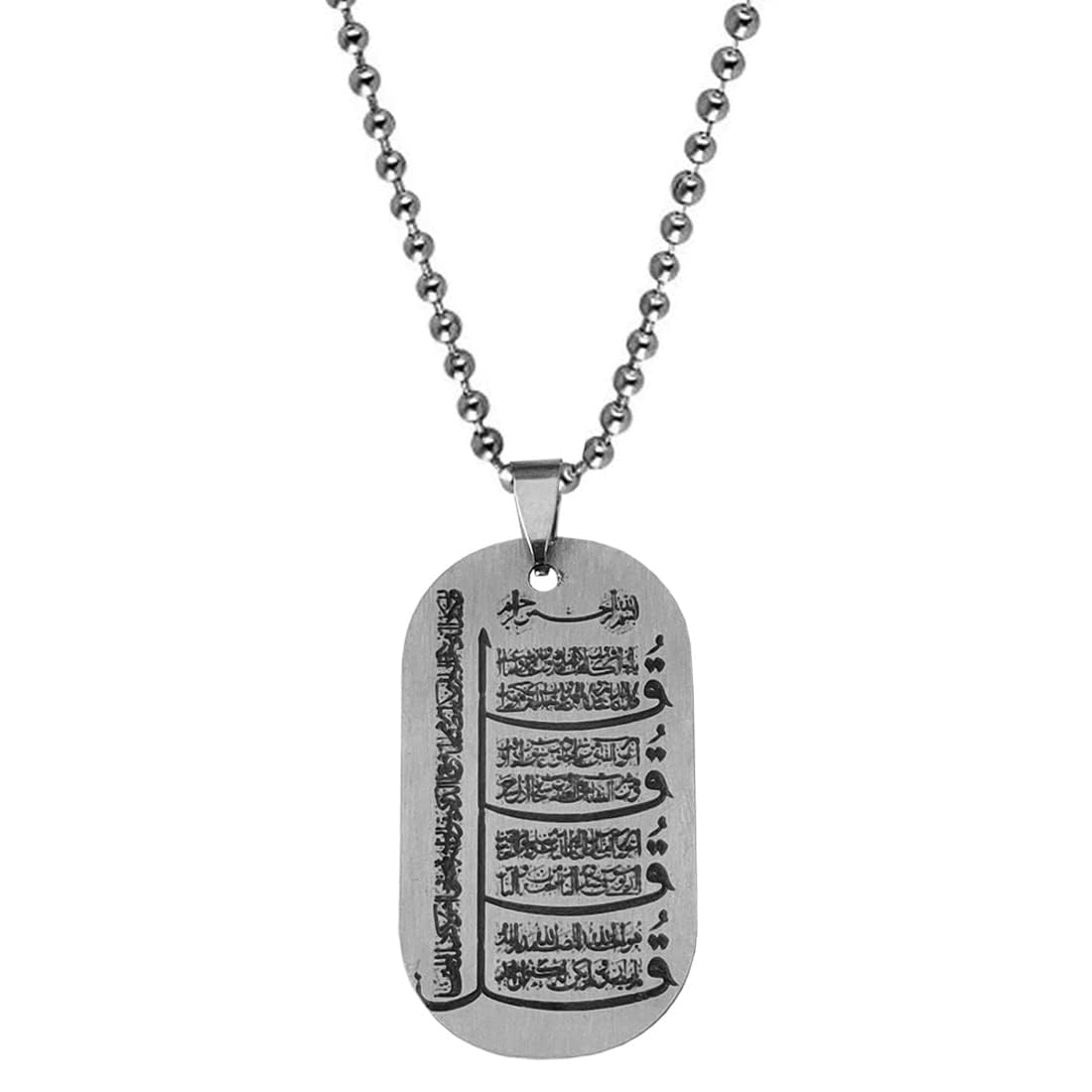 m men style Religious Muslim Allah Prayer Islamic Jewelry Black And Silver Stainless Steel Pendant Necklace Chain For Men And Women LSPn22016-picture-37