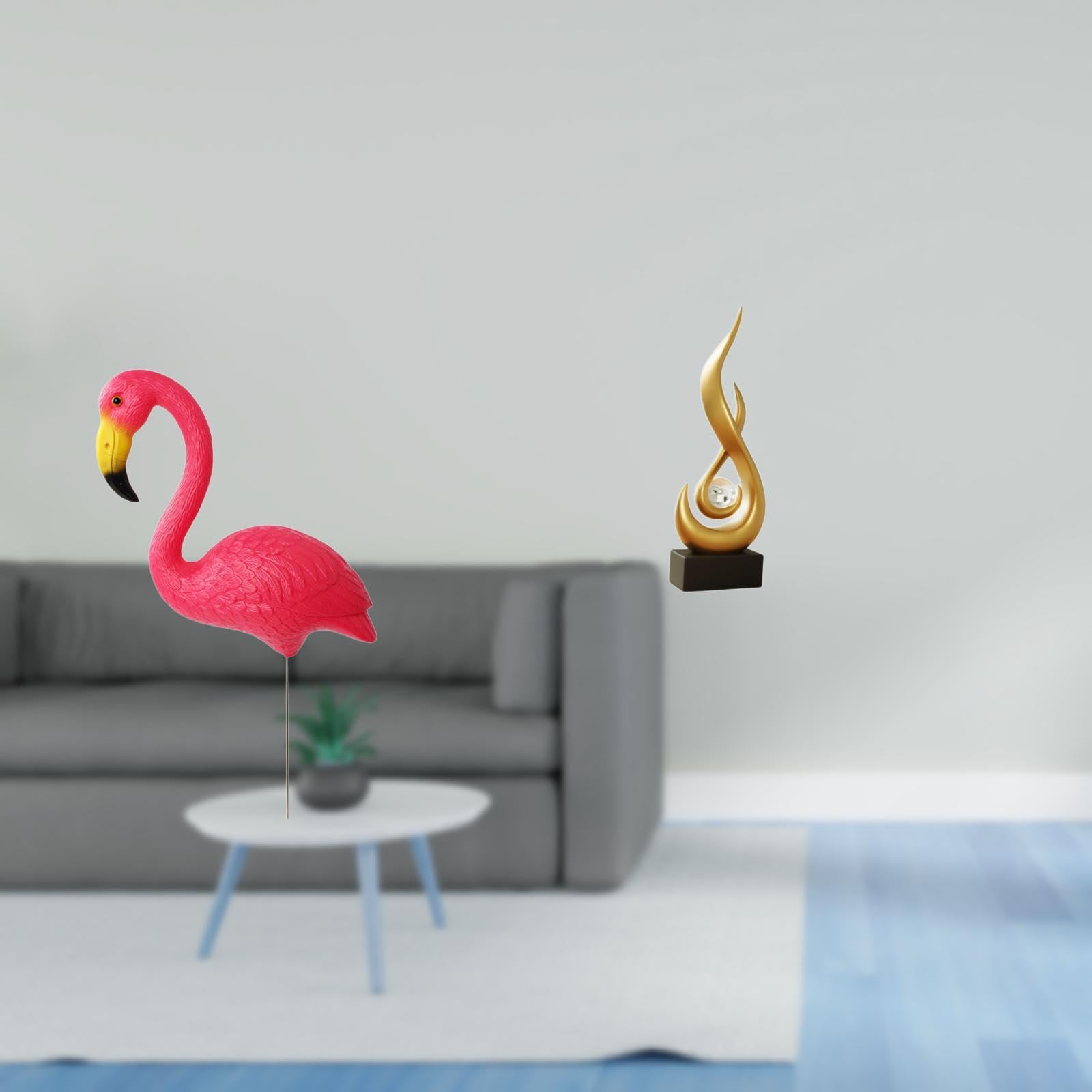 SECRET DESIRE Flamingo Fire Garden Sculpture Ornament Abstract Figurine Yard Art Resin Keepsake Modern Fairy Spring Holiday Indoor Cabinet-image-30