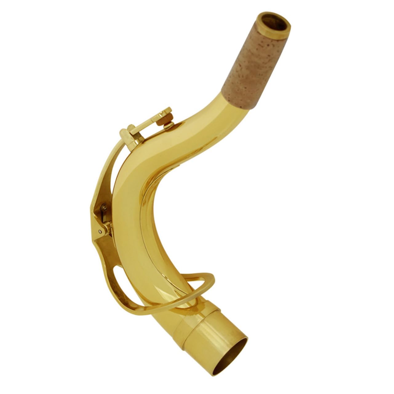 Abaodam Manico Curvo in Ottone Placcato in Argento per Sassofono Tenore Sostituzione del Manico per Sax Parte di Ricambio per Sassofono in Sib