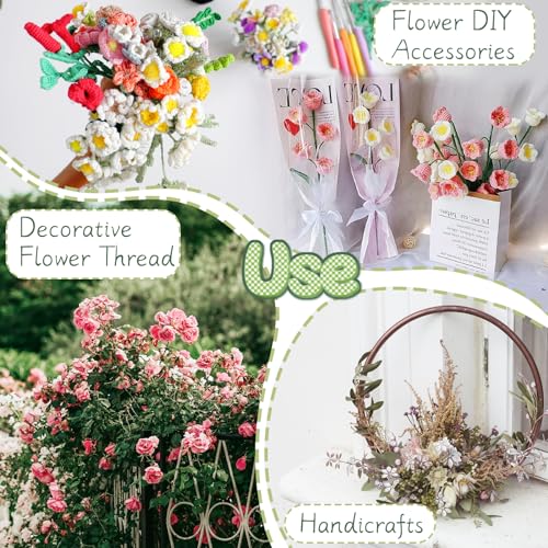 100 pcs floral stems wire for paper flower14 inch 2 gauge dark green floral stem wirecrafting floral stem for flower arrangements diybouquet stem wrapping and crafts