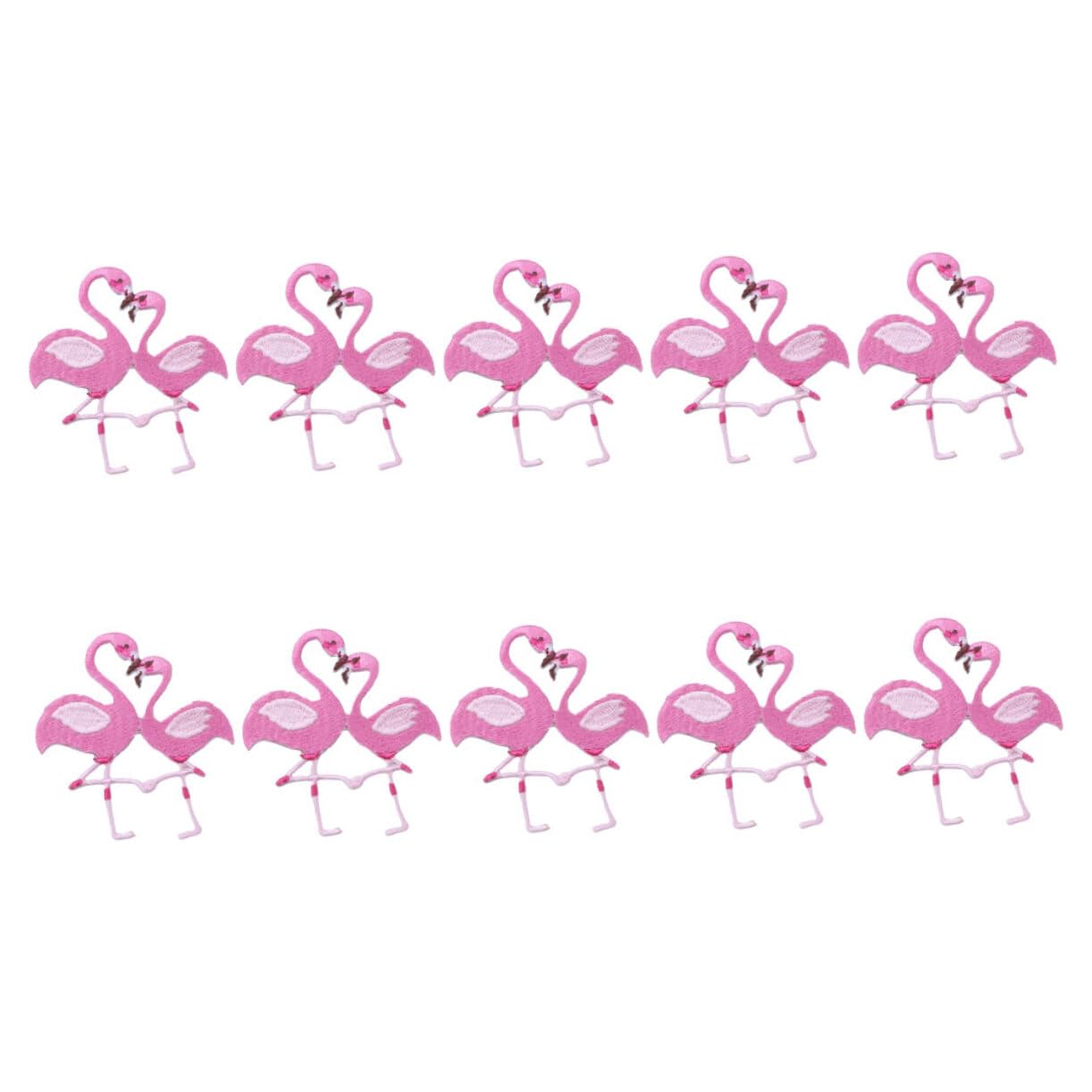 Uonlytech 5 series Parche Bordado Con Diseño De Dibujos Animados Parches Para Ropa Con Agujeros Parche De Flamenco Parche Pequeño Para Planchar Parches Para Ropa Parches 10 piezas x 5