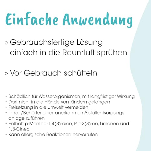 cdVet Naturprodukte casaCare Teebaumöl Spray 100 ml - Duftölspray - angenehmer + frischer Duft - Reinigung der Atemluft - Verbesserung Raumklima - ätherische Öle - Wohlbefinden - natürlich -