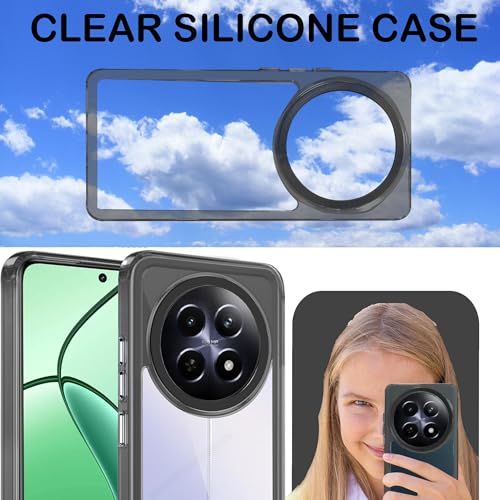 Image of A rtistque Ultra Stylish Back Cover Case for Realme Narzo 70x 5G / N65 / Realme 13 /12 /12X 5G / C65 5G |Premium Shockproof TPU|Protective Design|Realme 12 5G /12X 5G /Realme 13 5G Back Cover - Black