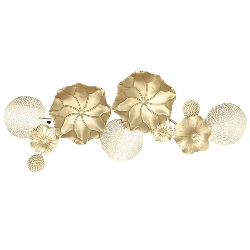 SDDFFW Iron Art Three-dimensional Leaf Wall Decoration Bedroom Background Wall Decoration Pendant(L)