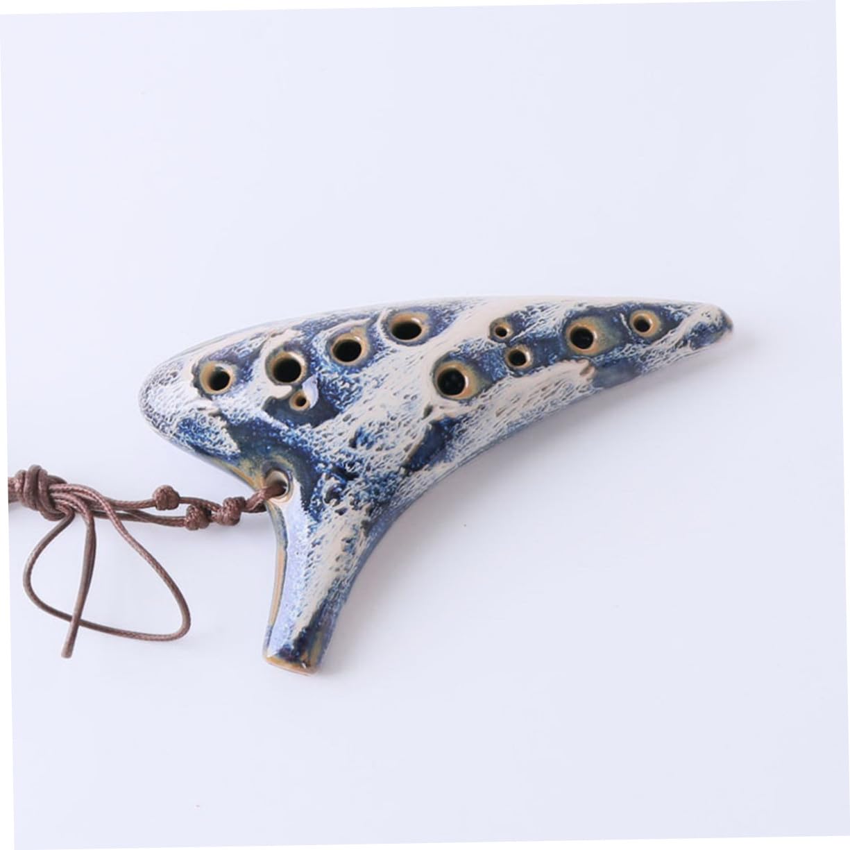 Ocarina in Ceramica 12 Fori Tonalità C Contralto Strumento Portatile per Principianti e Appassionati di Folk