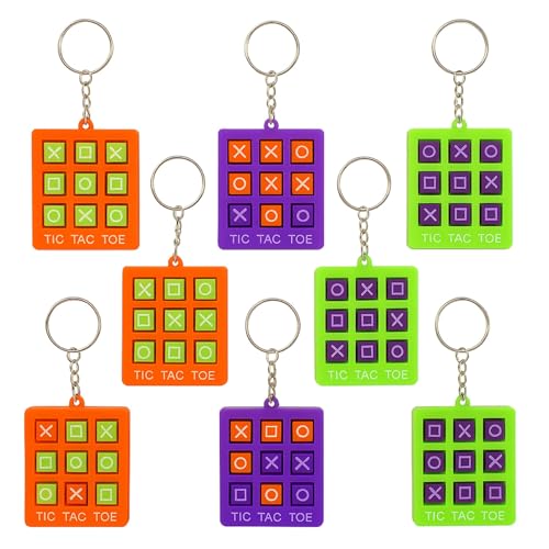 Mewtush 8 peças porta-chaves de três listras, para crianças dos 8 aos 12 anos, conjunto de viagem educativo portátil, presentes para aniversários, lembranças de festa infantil, clipes de mochila em