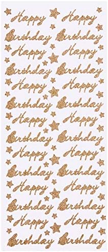 Glitterations Sticker - Happy Birthday - Silver