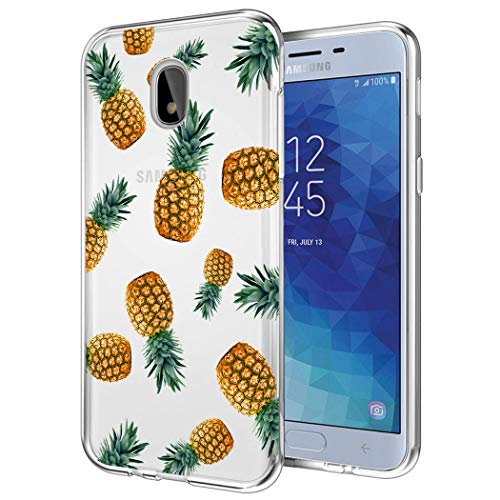 Vavies Funda para Galaxy J7 Refine/J72018/Galaxy J7 Star/J7 Crown/J7V 2nd Gen/J7 Aura Ultra Fina Antigolpes con Diseño Transparente Carcasa de TPU Protectora para Samsung Galaxy J7 2018 Piña Tropical