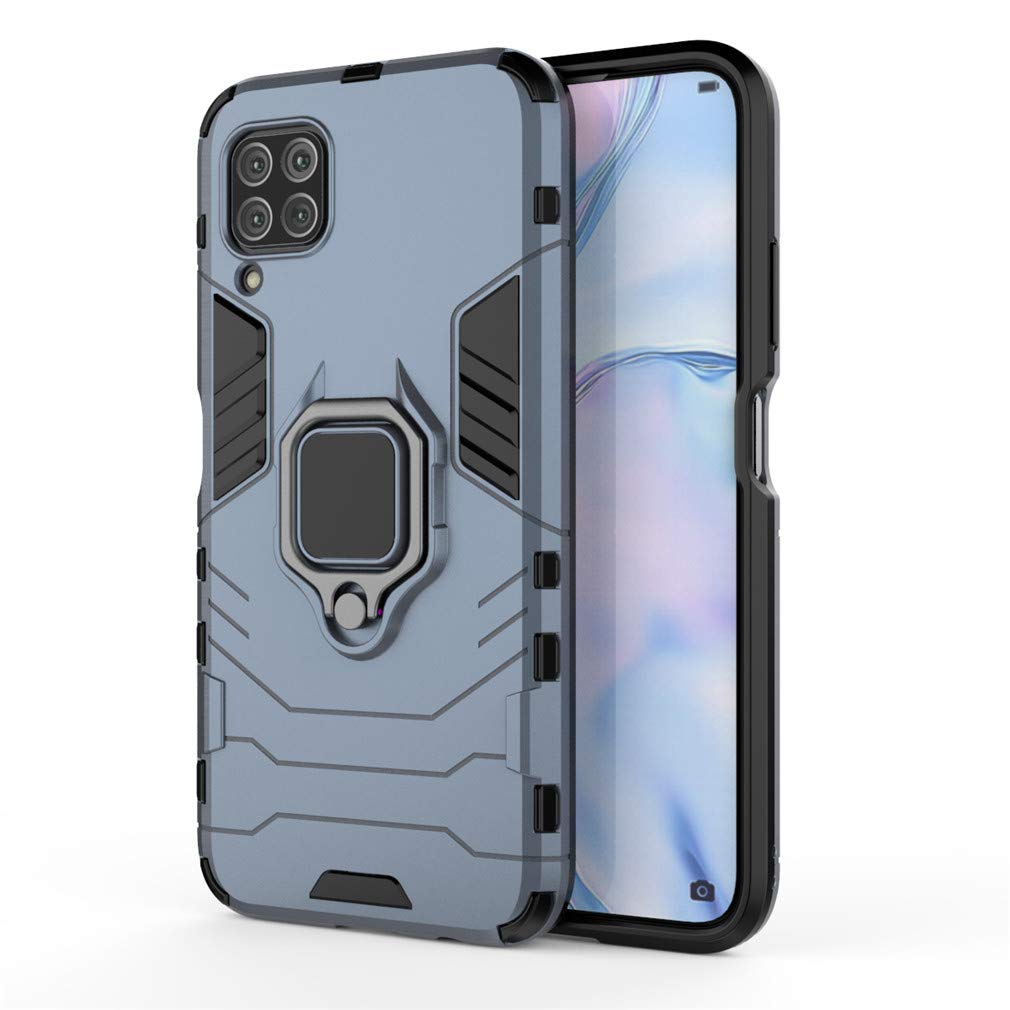 CHcase Huawei P40 Pro Funda, Anillo Metálico Sujeción Soporte Antichoque Rígido Caja (Funciona con el Montaje de Coche Magnético) Doble Capa Sólido Case Carcasa para Huawei P40 Pro -Black Plus Gray — view 74