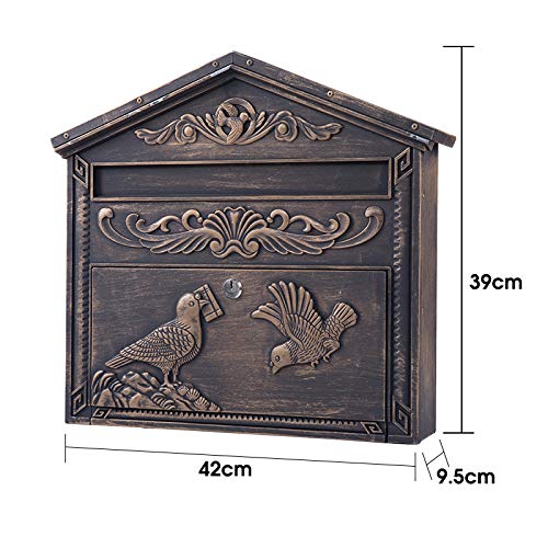 Fine Art Lighting Me02 Wall Mounted Mailbox, Rustic Bronze #TOP2