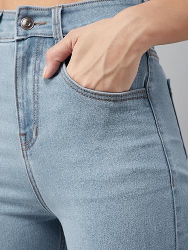 Image of Dolce Crudo Boot Cut High Rise Cropped Jeans for Women