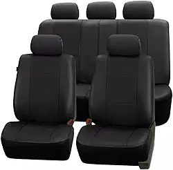Jogo de Capa em Couro Para Banco Carro Automotivo em Couro (Spin 5 Lugares, Cinza)