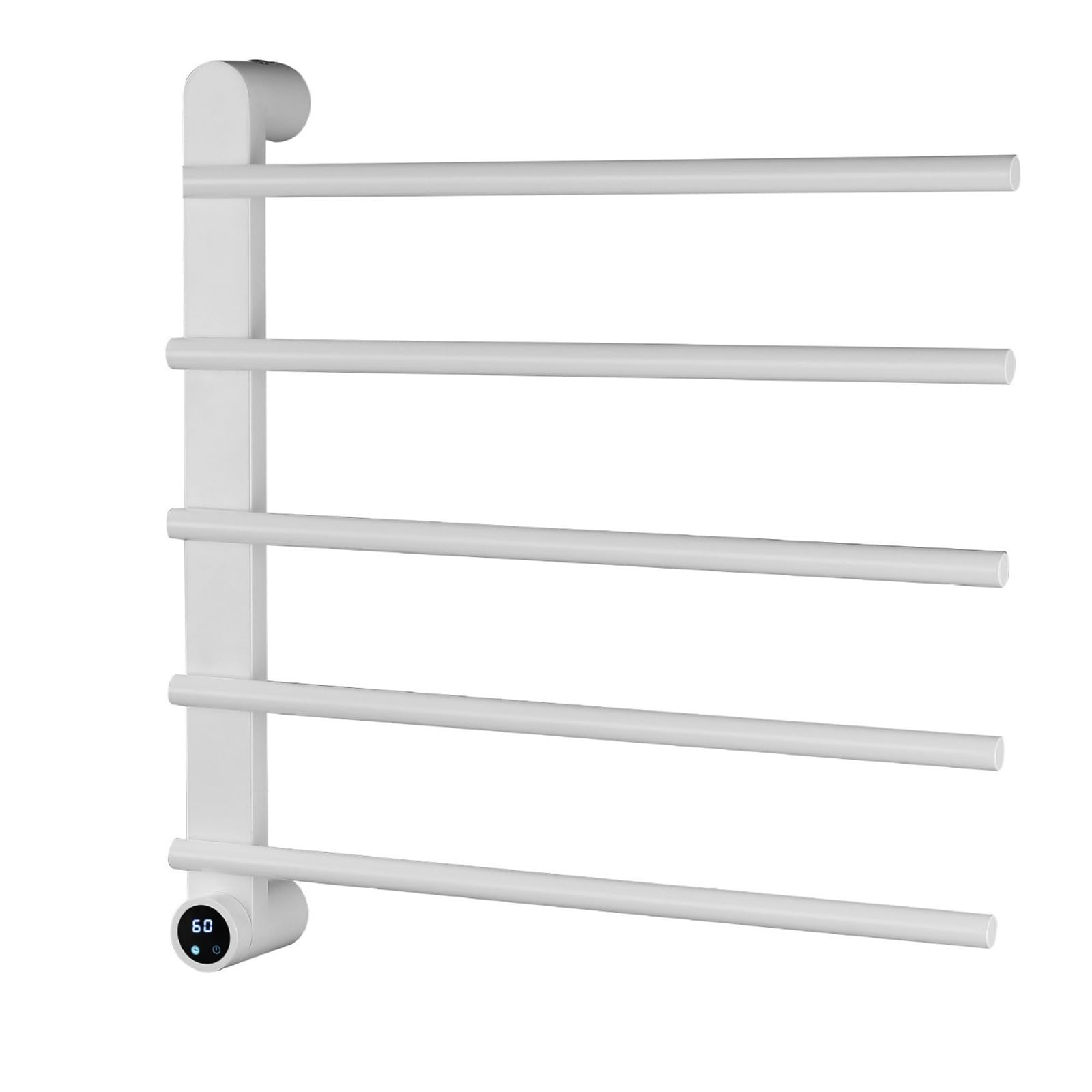 Porte-serviettes chauffant avec minuterie et thermostat réglable pour douche