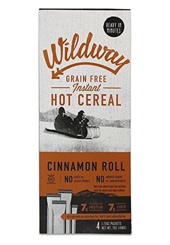Wildway Grain-free, Keto Hot Cereal: Cinnamon Roll, 7oz (4 Pack)