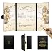 DARUNAXY Black Gold Farewell Party Decorations, We Will Miss You Very Much Alternative Signature Guest Book for Men Women Going Away Gifts Signing Card Board for Retirement Graduation Party Supplies