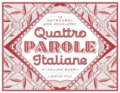 Quattro Parole Italiane: 12 Notecards and Envelopes