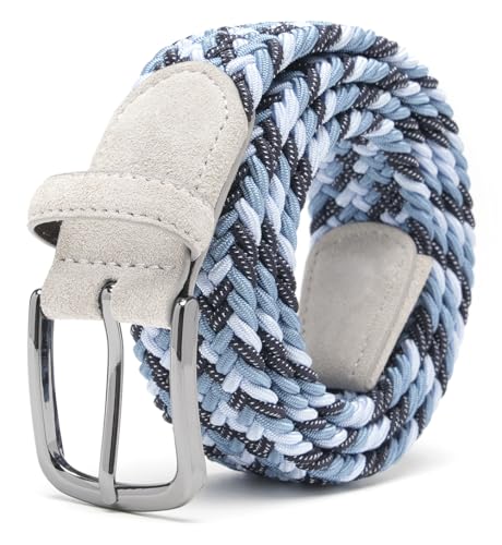 Image of Fabio Valenti Canvas Elastic Fabric Woven Stretch Braided Belts for Men Women Junior with Multicolored /Full Sizes