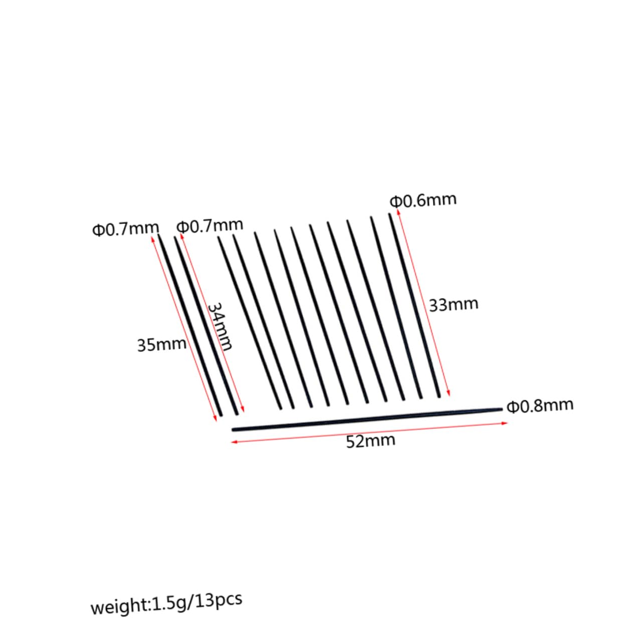 GOOHOCHY 13pcs Saxophone Pin Spring Repair Accessories for Saxophone Clarinet and Flute Black Durable Lightweight for Musicians and DIY Projects