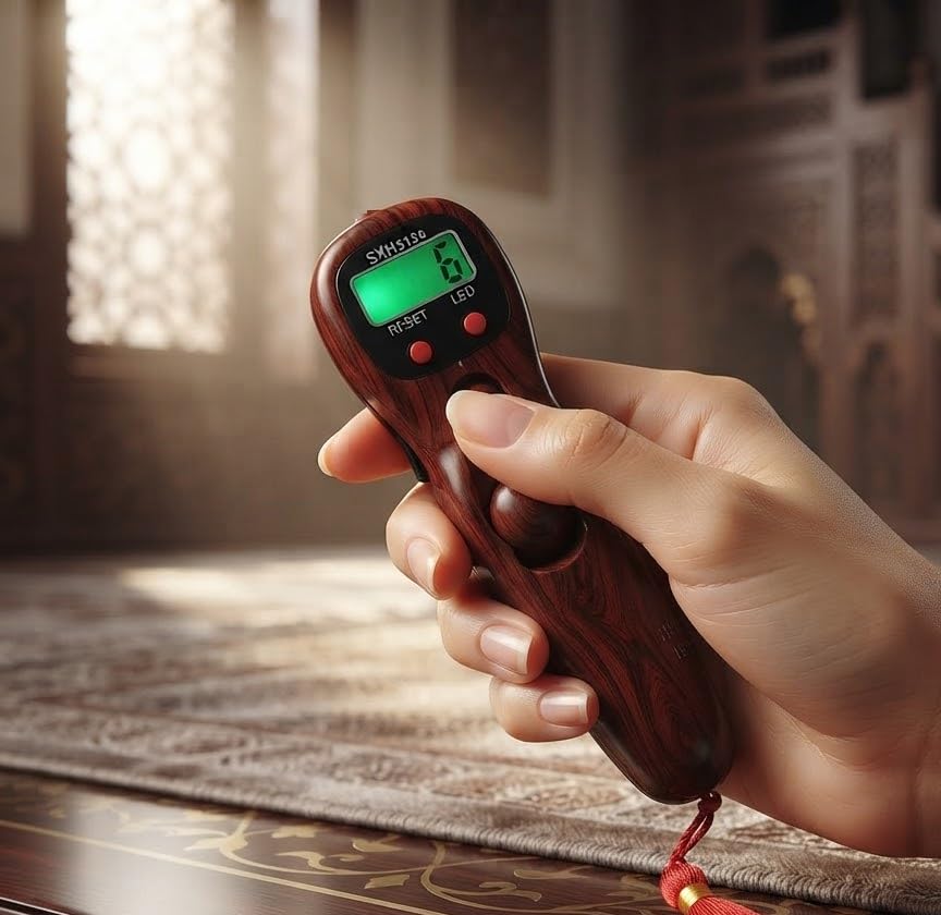 Digital Tasbeeh Counter Finger Ring with LED Display | Portable Hand Tally Counter for Dhikr, Jaap Mala, Mantra, Meditation, Yoga, Prayer, Travel, Office & Spiritual Counting-image-45