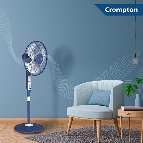 Image of Crompton HighSpeed Torpedo 400-MM Pedestal Fan(Blue White)