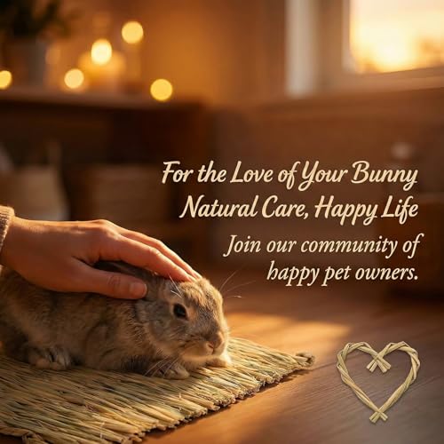 Sukh Natural Rabbit Grass Mats - Woven Hay Bed Cage Mats, Pet Bedding & Cooling Nesting Toys for Bunny, Hamster, Chinchilla, Guinea Pig and Other Small Animals 2PCS - Image 5