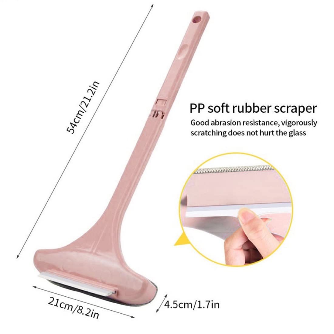 AKRIZA Cleaning Supplies Multifunctional Screen Brush 2 In 1 Mesh Cleaning Brush & Wiper With Extended Handle Window Cleaning Brush Net Cleaner Double-Sided Window Mesh Cleaner (54*21*4.5 cm) (Pink) 1