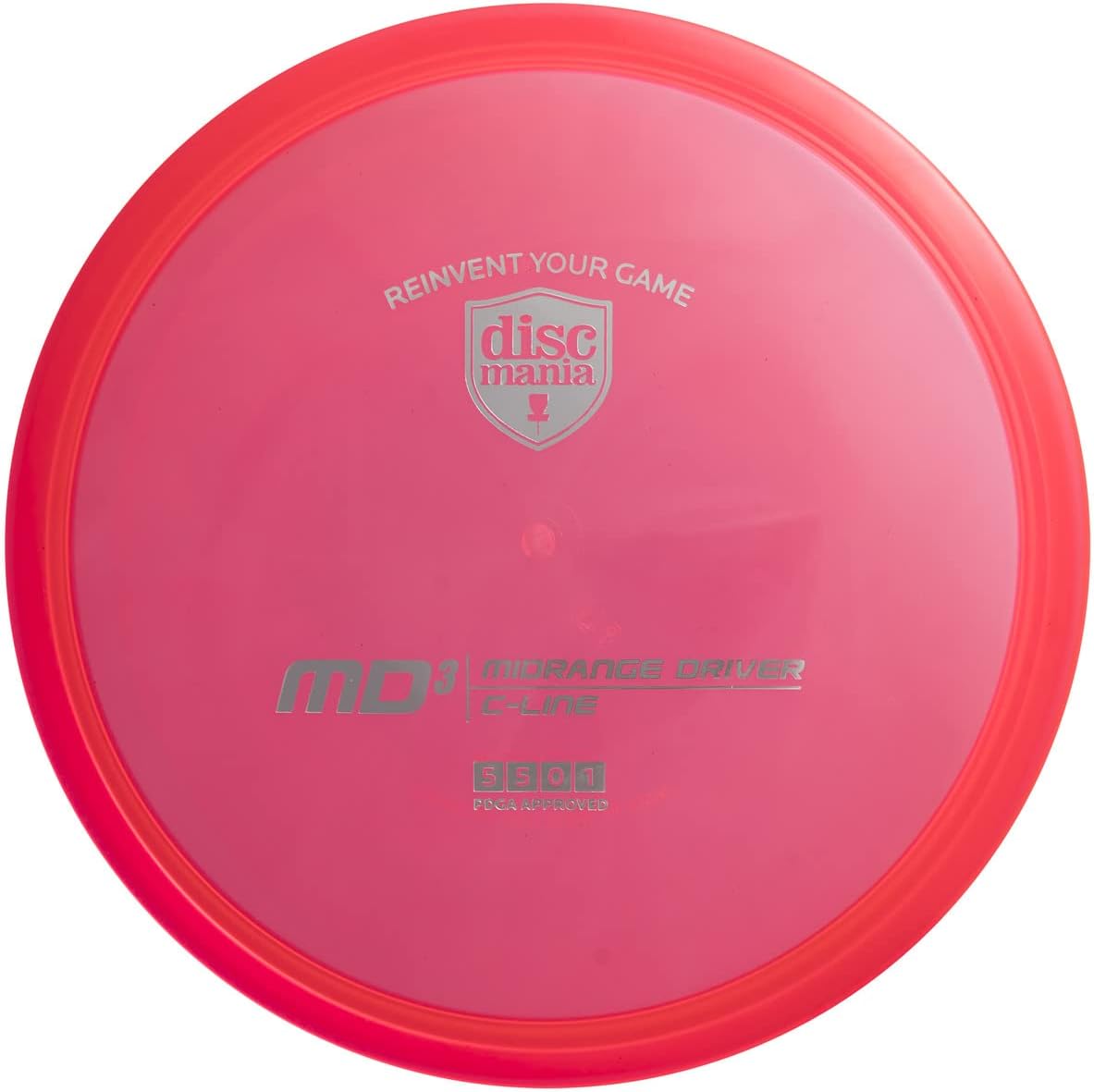 Discmania C-Line MD3 Disc Golf Midrange | Stable Disc Golf Mid Range w/Straight Flight | Durable, Premium Plastic | Laser Straight Midrange for Tight Lines & Accurate Approaches | 173-176g (Black)