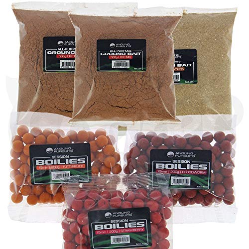 Carp Coarse Fishing Bait Set 3 x Packs Of 200g Boilies And 6