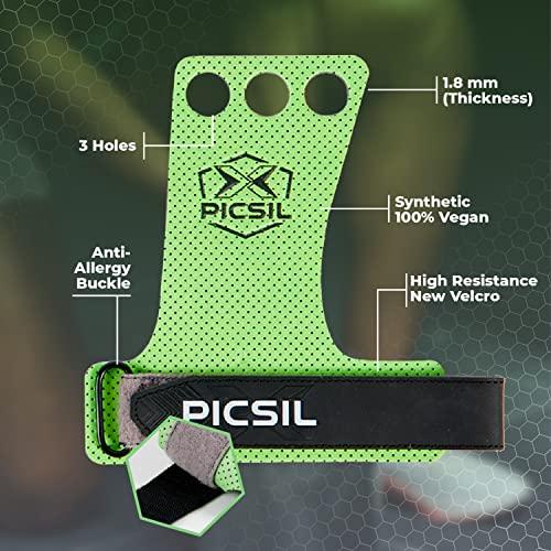 PICSIL Azor grips, Garras de exercício com maior retenção de magnésio, Garras Unissexo leves e resis