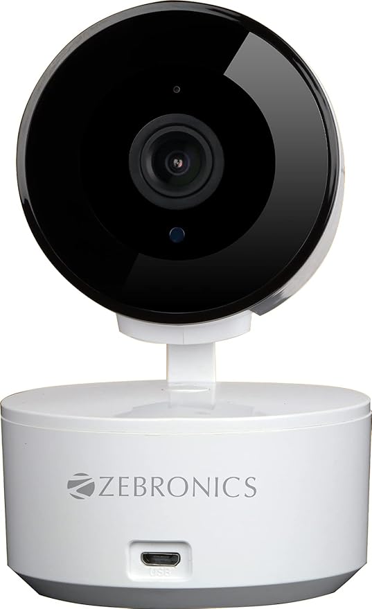 ZEBRONICS Zeb-Smart CAM 102 Smart WiFi PTZ Indoor Camera with Motion Detection, Day/Night Mode, Micro SD Card Slot, 2 Way Audio, for Home/Office/Shop at Rs. 1499
