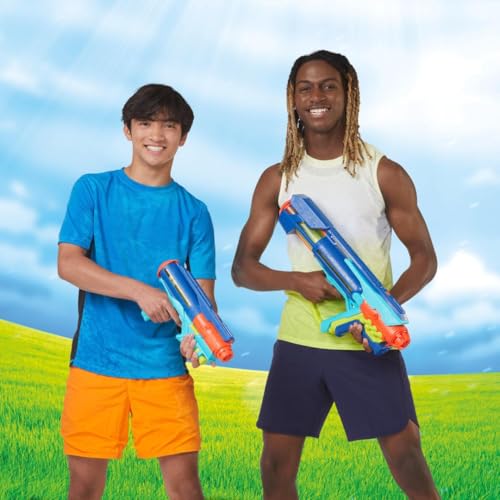 Nerf Super Soaker Power Drench XL Wasserblaster mit innovativer Druck-Ladestation (inkludiert) mit Zwei starken, impulsiven Spritzmodi, Wasserspielzeug für Kinder ab 8 Jahren