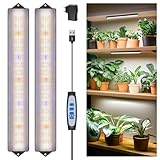 Wolezek Pflanzenlampe LED Vollspektrum, 210 LEDs Grow Light mit Auto Timer 6/12/16H, 2 Stück 35 cm...