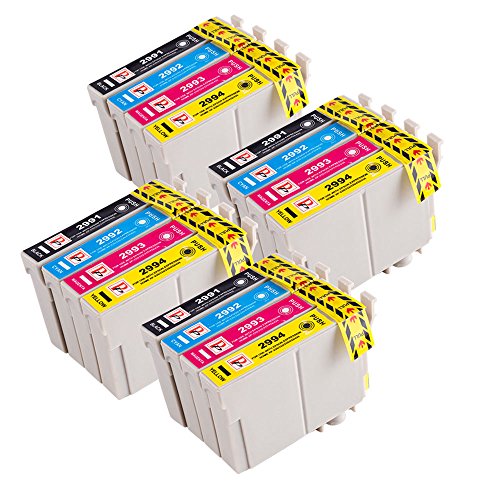 PerfectPrint Compatible Encre Cartouche Remplacement Pour Epson XP-235 XP-335 XP-432 XP-442 XP-342 XP-245 XP-435 XP-332 XP-247 XP-445 XP-345 (Noir/Cyan/Magenta/Jaune, 16-Pack)