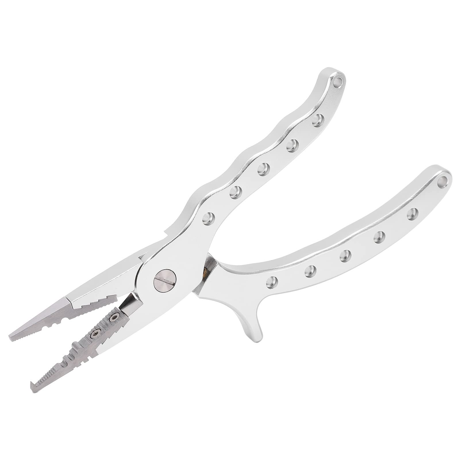 Pinza da Pesca in Acqua salata, Pinza da Pesca in Alluminio con Impugnatura ergonomica, Lega di Alluminio per Pesca in Acqua Dolce e salata, Pinza Multifunzione per Splittin