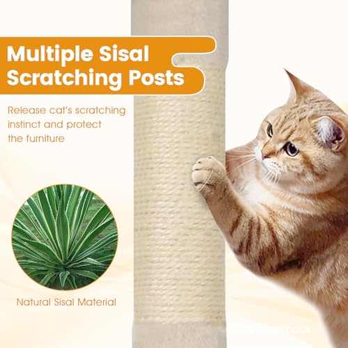 Árbol para Gatos de 66 Pulgadas con Múltiples Niveles miniatura 5