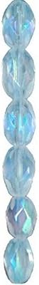 EXPO International 9mm x 6mm Oval Faceted Glass Pack of 30 | Crystal Aurora Borealis Jewelery Beads