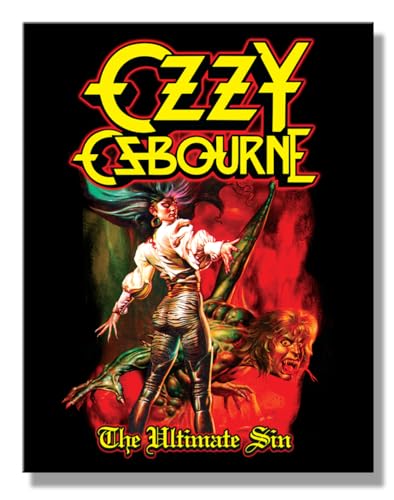 Desperate Enterprises Ozzy Osbourne Ultimate Sin Tin Sign - Rock Band Posters - Nostalgic Vintage Metal Wall Art - Made in the USA