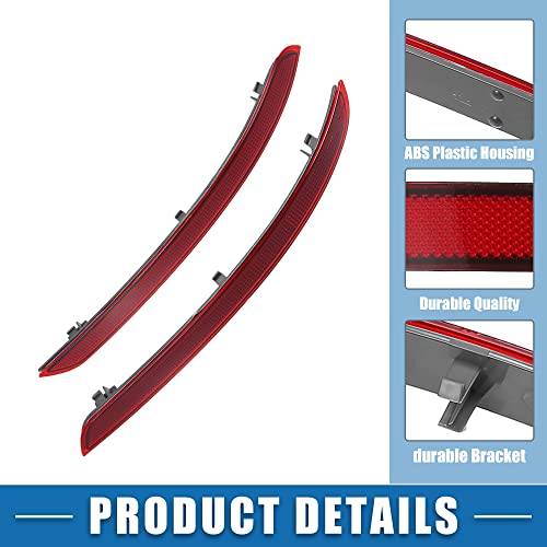 Image of Rear Bumper Reflector Light 1668200074 for Mercedes Benz W166 ML350 ML400 ML500 ML550 ML63AMG 2012-2015 ABS Red Gray
