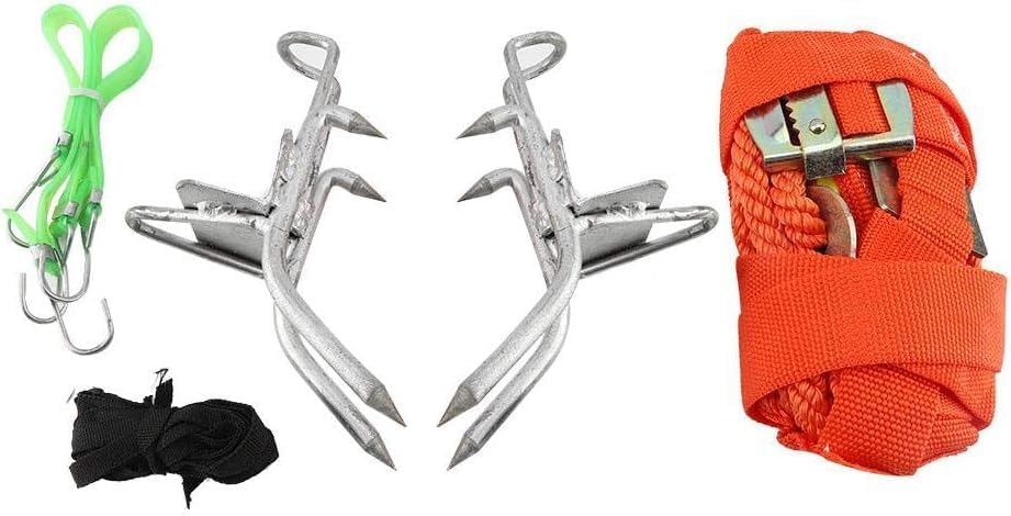 木登り器 ステンレス製 木登り道具 ポータブル 木登り靴 耐荷重100kg 使いやすい 木登り 狩猟 観察 登山などに適用 固定スト