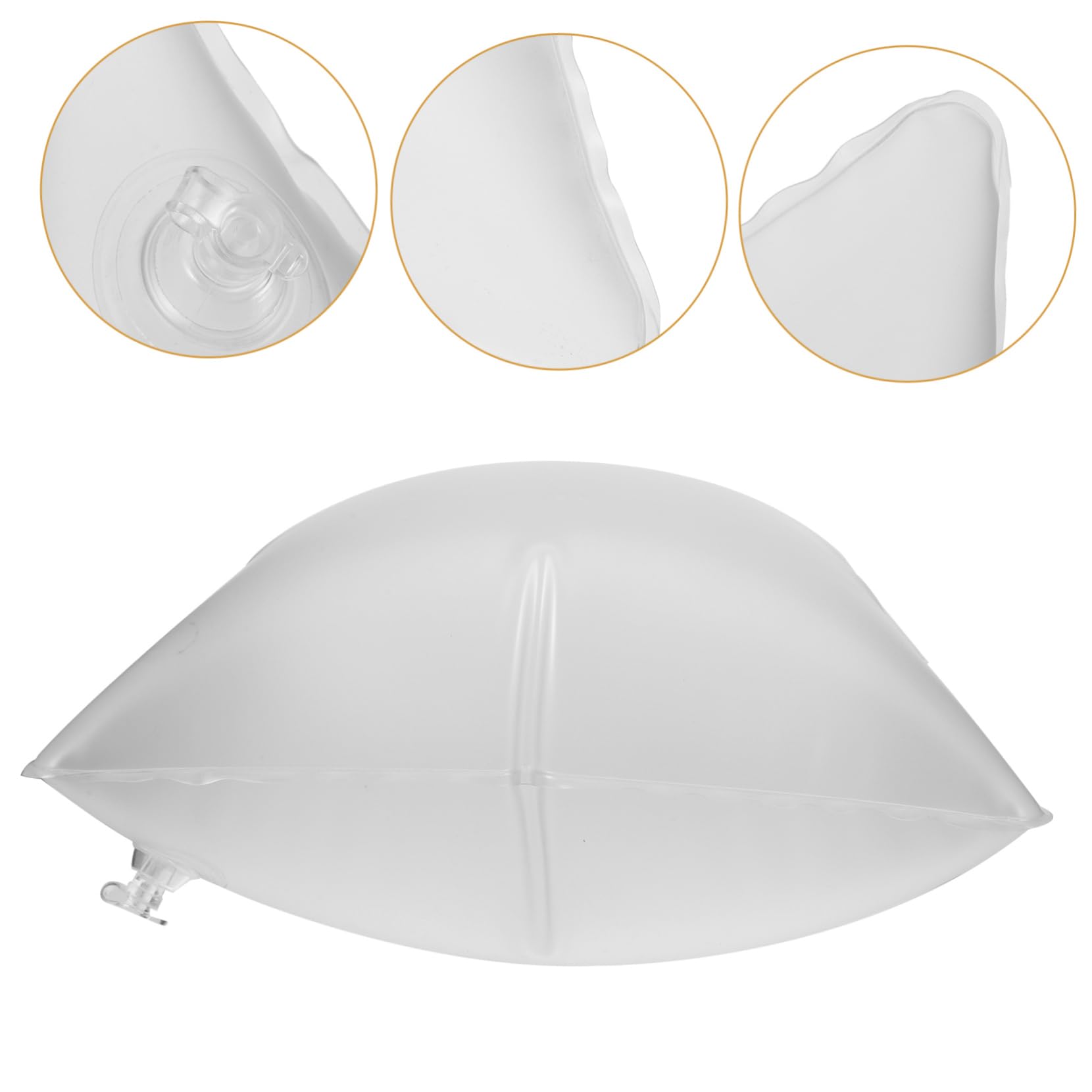 Levemolo Inflatable Pillow Square Pillow for Neck Support Car Seat Pillow Travel Pillow Made of PVC Easy to Use